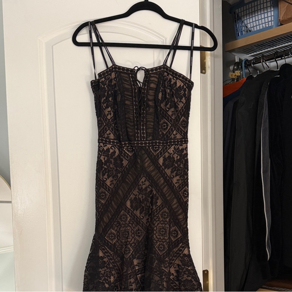 Tadashi Shoji Black Lace Mini Dress